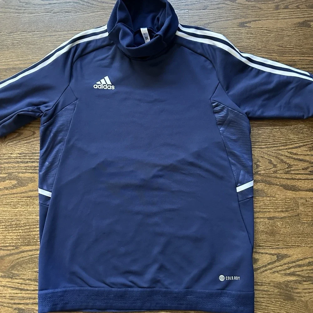 Adidas Mens Condivo 22 Pro Soccer Training Top COLD.RDY Navy Blue HA6253